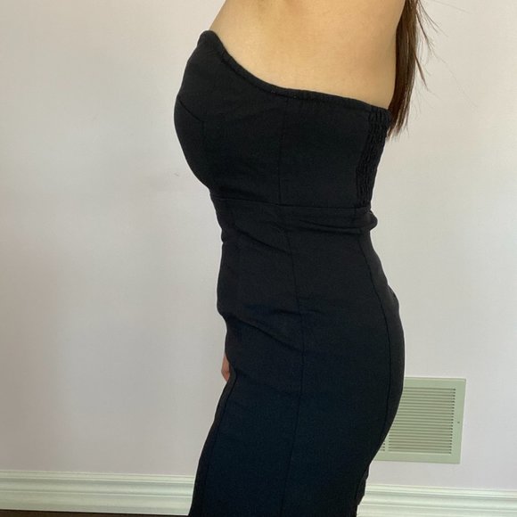 Black Strapless Little Black Dress - Picture 4 of 5